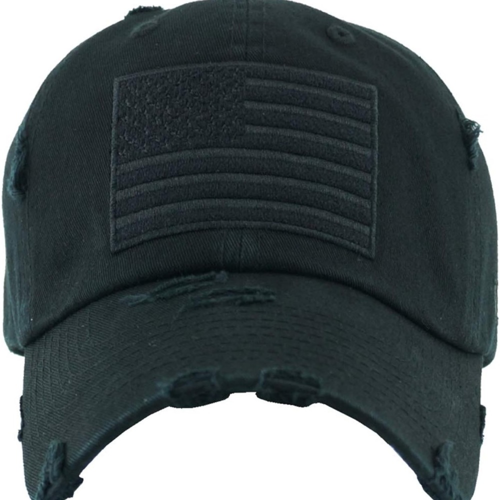 American Flag Distressed Hat. Never been worn but tags are off